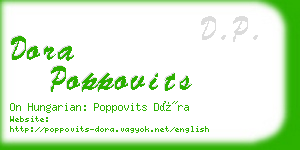 dora poppovits business card